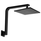 Fienza Hustle Square High Rise Wall Arm and Shower Rose - Matte Black